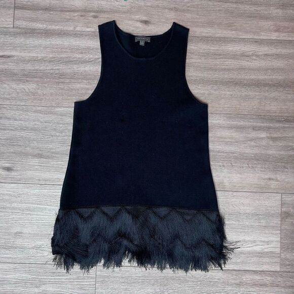 The‎ Limited Women's Black Sleeveless Fringe Bottom Flapper Top Size Small - Picture 1 of 6